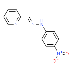 ChemSpider 2D Image | 2-{(E)-[(4-Nitrophenyl)hydrazono]methyl}pyridine | C12H10N4O2