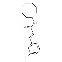 ChemSpider 2D Image | (2E)-3-(3-Chlorophenyl)-N-cyclooctylacrylamide | C17H22ClNO