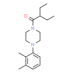 ChemSpider 2D Image | 1-[4-(2,3-Dimethylphenyl)-1-piperazinyl]-2-ethyl-1-butanone | C18H28N2O