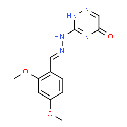 ChemSpider 2D Image | 3-[(2E)-2-(2,4-Dimethoxybenzylidene)hydrazino]-1,2,4-triazin-5-ol | C12H13N5O3