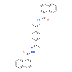 ChemSpider 2D Image | N',N''-[1,4-Phenylenedi(1E)-1-ethyl-1-ylidene]di(1-naphthohydrazide) | C32H26N4O2