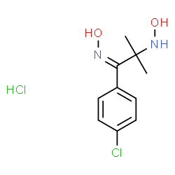 ChemSpider 2D Image | (1Z)-1-(4-Chlorophenyl)-N-hydroxy-1-(hydroxyimino)-2-methyl-2-propanamine hydrochloride (1:1) | C10H14Cl2N2O2