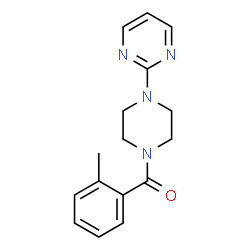 ChemSpider 2D Image | (2-Methylphenyl)[4-(2-pyrimidinyl)-1-piperazinyl]methanone | C16H18N4O