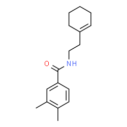 ChemSpider 2D Image | N-[2-(1-Cyclohexen-1-yl)ethyl]-3,4-dimethylbenzamide | C17H23NO