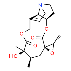 ChemSpider 2D Image | (15R,20S)-12-Hydroxy-15,20-dihydro-15,20-epoxysenecionan-11,16-dione | C18H25NO6