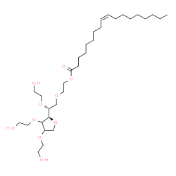 ChemSpider 2D Image | 1,4-Anhydro-2,3,5-tris-O-(2-hydroxyethyl)-6-O-{2-[(9Z)-9-octadecenoyloxy]ethyl}-D-erythro-hexitol | C32H60O10