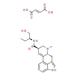 ChemSpider 2D Image | (8beta)-N-[(2S)-1-Hydroxy-2-butanyl]-6-methyl-9,10-didehydroergoline-8-carboxamide (2E)-2-butenedioate (1:1) | C24H29N3O6