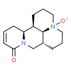 ChemSpider 2D Image | (7aR,13aS,13bR,13cS)-2,3,6,7,7a,8,13,13a,13b,13c-Decahydro-1H,5H,10H-dipyrido[2,1-f:3',2',1'-ij][1,6]naphthyridin-10-one 4-oxide | C15H22N2O2