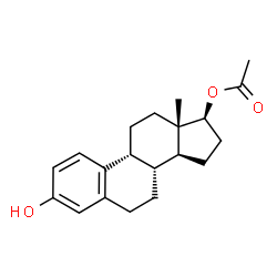 ChemSpider 2D Image | (9beta,17beta)-3-Hydroxyestra-1,3,5(10)-trien-17-yl acetate | C20H26O3