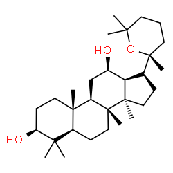 ChemSpider 2D Image | (3beta,12beta,13alpha,20R)-20,25-Epoxydammarane-3,12-diol | C30H52O3