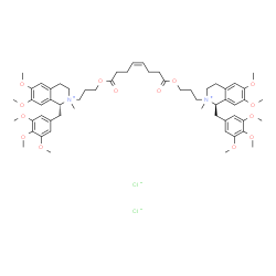 ChemSpider 2D Image | (1R,1'R)-2,2'-{[(4Z)-1,8-Dioxo-4-octene-1,8-diyl]bis(oxy-3,1-propanediyl)}bis[6,7-dimethoxy-2-methyl-1-(3,4,5-trimethoxybenzyl)-1,2,3,4-tetrahydroisoquinolinium] dichloride | C58H80Cl2N2O14