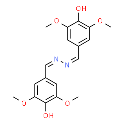 ChemSpider 2D Image | 4,4'-[(1Z,2Z)-1,2-Hydrazinediylidenedi(Z)methylylidene]bis(2,6-dimethoxyphenol) | C18H20N2O6