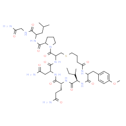 ChemSpider 2D Image | 1-{[(9R,12R)-6-(2-Amino-2-oxoethyl)-9-(3-amino-3-oxopropyl)-12-[(2S)-2-butanyl]-15-(4-methoxybenzyl)-5,8,11,14,17-pentaoxo-1-thia-4,7,10,13,16-pentaazacycloicosan-3-yl]carbonyl}prolylleucylglycinamide | C45H69N11O12S