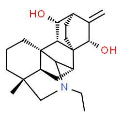ChemSpider 2D Image | (5alpha,7alpha,11alpha,15alpha)-21-Ethyl-4-methyl-7,20-cycloatid-16-ene-11,15-diol | C22H33NO2