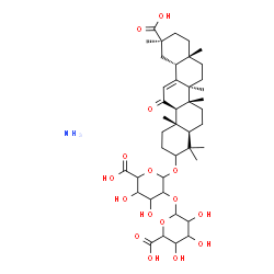 ChemSpider 2D Image | 30-Hydroxy-11,30-dioxoolean-12-en-3-yl 2-O-hexopyranuronosylhexopyranosiduronic acid ammoniate (1:1) | C42H65NO16