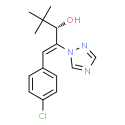ChemSpider 2D Image | (1Z,3S)-1-(4-Chlorophenyl)-4,4-dimethyl-2-(1H-1,2,4-triazol-1-yl)-1-penten-3-ol | C15H18ClN3O