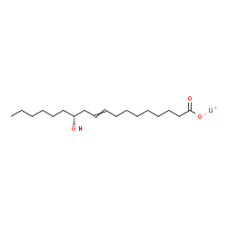 ChemSpider 2D Image | Lithium (12R)-12-hydroxy-9-octadecenoate | C18H33LiO3
