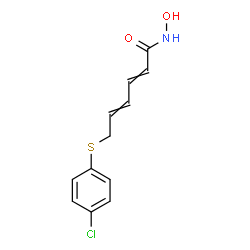 ChemSpider 2D Image | 6-[(4-Chlorophenyl)sulfanyl]-N-hydroxy-2,4-hexadienamide | C12H12ClNO2S