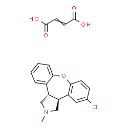 ChemSpider 2D Image | (3aS,12bS)-5-Chloro-2-methyl-2,3,3a,12b-tetrahydro-1H-dibenzo[2,3:6,7]oxepino[4,5-c]pyrrole 2-butenedioate (1:1) | C21H20ClNO5