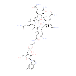 ChemSpider 2D Image | acetic acid;cobalt;[(2R,3S,4R,5S)-5-(5,6-dimethylbenzimidazol-1-yl)-4-hydroxy-2-(hydroxymethyl)tetrahydrofuran-3-yl] [1-methyl-2-[3-[(1R,2R,3R,5Z,7S,10Z,12S,13S,15Z,17S,18S,19R)-2,13,18-tris(2-amino-2-oxo-ethyl)-7,12,17-tris(3-amino-3-oxo-propyl)-3,5,8,8,13,15,18,19-octamethyl-2,7,12,17-tetrahydro-1H-corrin-24-id-3-yl]propanoylamino]ethyl] hydrogen phosphate | C64H93CoN13O16P