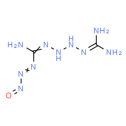 ChemSpider 2D Image | 1-{4-[Amino(3-oxo-1-triazen-1-yl)methylene]tetraazanylidene}methanediamine | C2H8N10O