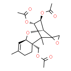 ChemSpider 2D Image | (3beta,4alpha,12xi)-12,13-Epoxytrichothec-9-ene-3,4,15-triyl triacetate | C21H28O8