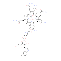 ChemSpider 2D Image | acetic acid;cobalt;[(2R,3S,4R,5S)-5-(5,6-dimethylbenzimidazol-1-yl)-4-hydroxy-2-(hydroxymethyl)tetrahydrofuran-3-yl] [1-methyl-2-[3-[(1R,2R,3R,5Z,7S,10Z,12S,13S,15Z,17S,18S,19R)-2,13,18-tris(2-amino-2-oxo-ethyl)-7,12,17-tris(3-amino-3-oxo-propyl)-3,5,8,8,13,15,18,19-octamethyl-2,7,12,17-tetrahydro-1H-corrin-24-id-3-yl]propanoylamino]ethyl] phosphate | C64H92CoN13O16P
