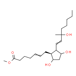 ChemSpider 2D Image | Methyl (8beta,12xi)-9,11,15-trihydroxy-15-methylprosta-5,13-dien-1-oate | C22H38O5