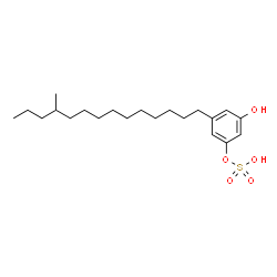 ChemSpider 2D Image | 3-Hydroxy-5-(11-methyltetradecyl)phenyl hydrogen sulfate | C21H36O5S