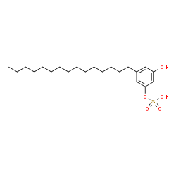 ChemSpider 2D Image | 3-Hydroxy-5-pentadecylphenyl hydrogen sulfate | C21H36O5S