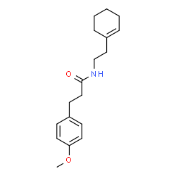 ChemSpider 2D Image | N-[2-(1-Cyclohexen-1-yl)ethyl]-3-(4-methoxyphenyl)propanamide | C18H25NO2