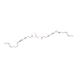 ChemSpider 2D Image | 3-Hydroxy-1,2-propanediyl bis(7-{(2S,3S)-3-[(4Z,6Z)-4,6-nonadien-1-yl]-2-oxiranyl}-4,6-heptadiynoate) | C39H48O7