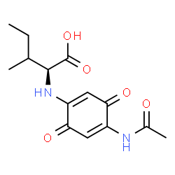ChemSpider 2D Image | N-(4-Acetamido-3,6-dioxo-1,4-cyclohexadien-1-yl)-L-isoleucine | C14H18N2O5
