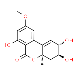 ChemSpider 2D Image | (2S,3S,4aR)-2,3,7-Trihydroxy-9-methoxy-4a-methyl-2,3,4,4a-tetrahydro-6H-benzo[c]chromen-6-one | C15H16O6