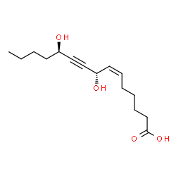 ChemSpider 2D Image | (6Z,8S,11R)-8,11-Dihydroxy-6-pentadecen-9-ynoic acid | C15H24O4
