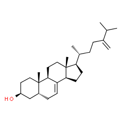 ChemSpider 2D Image | (3beta,5beta)-Ergosta-7,24(28)-dien-3-ol | C28H46O
