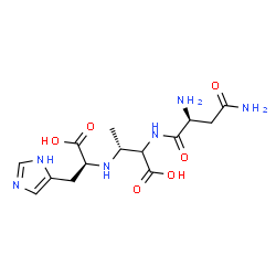 ChemSpider 2D Image | N-[(2R)-1-(L-Asparaginylamino)-1-carboxy-2-propanyl]-L-histidine | C14H22N6O6