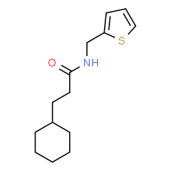 ChemSpider 2D Image | 3-Cyclohexyl-N-(2-thienylmethyl)propanamide | C14H21NOS