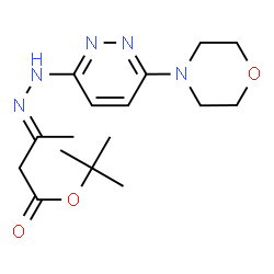 ChemSpider 2D Image | 2-Methyl-2-propanyl (3E)-3-{[6-(4-morpholinyl)-3-pyridazinyl]hydrazono}butanoate | C16H25N5O3