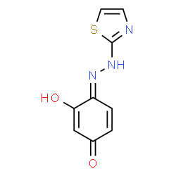 ChemSpider 2D Image | (4E)-3-Hydroxy-4-(1,3-thiazol-2-ylhydrazono)-2,5-cyclohexadien-1-one | C9H7N3O2S
