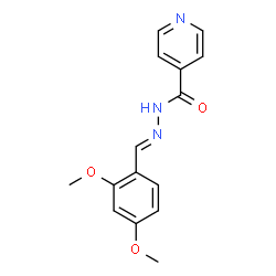 ChemSpider 2D Image | N'-[(E)-(2,4-Dimethoxyphenyl)methylene]isonicotinohydrazide | C15H15N3O3