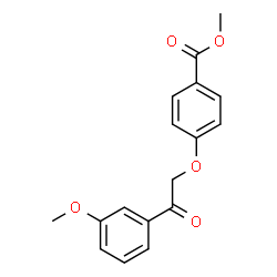 ChemSpider 2D Image | Methyl 4-[2-(3-methoxyphenyl)-2-oxoethoxy]benzoate | C17H16O5