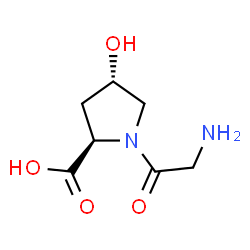 ChemSpider 2D Image | Glycyl-(4S)-4-hydroxy-D-proline | C7H12N2O4
