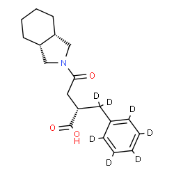 ChemSpider 2D Image | (2R)-4-[(3aR,7aS)-Octahydro-2H-isoindol-2-yl]-4-oxo-2-[(~2~H_5_)phenyl(~2~H_2_)methyl]butanoic acid | C19H18D7NO3