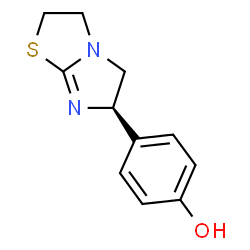 ChemSpider 2D Image | 4-[(6R)-2,3,5,6-Tetrahydroimidazo[2,1-b][1,3]thiazol-6-yl]phenol | C11H12N2OS