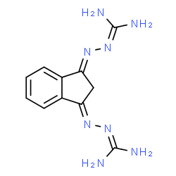 ChemSpider 2D Image | N'',N'''''-1H-Indene-1,3(2H)-diylidenedicarbonohydrazonic diamide | C11H14N8