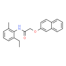 ChemSpider 2D Image | N-(2-Ethyl-6-methylphenyl)-2-(2-naphthyloxy)acetamide | C21H21NO2