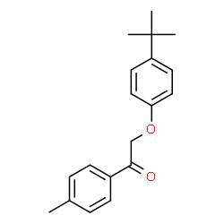 ChemSpider 2D Image | 1-(4-Methylphenyl)-2-[4-(2-methyl-2-propanyl)phenoxy]ethanone | C19H22O2