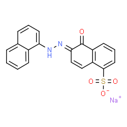 ChemSpider 2D Image | Sodium (6E)-6-(1-naphthylhydrazono)-5-oxo-5,6-dihydro-1-naphthalenesulfonate | C20H13N2NaO4S