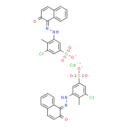 ChemSpider 2D Image | Calcium bis{3-chloro-4-methyl-5-[(2E)-2-(2-oxo-1(2H)-naphthalenylidene)hydrazino]benzenesulfonate} | C34H24CaCl2N4O8S2